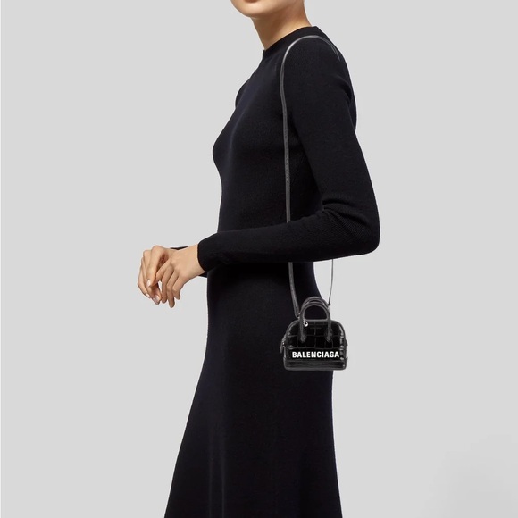 Balenciaga Logo Ville bag Crocodile embossed leather - Picture 7 of 7